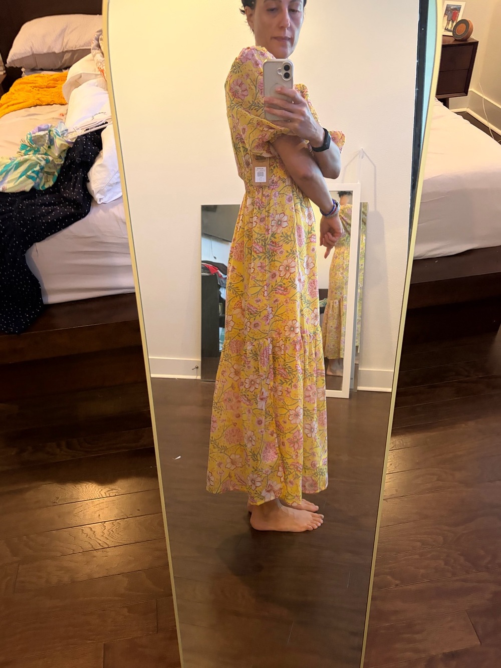 Billabong Yellow Floral Maxi Dress - Lightweight Summer Style